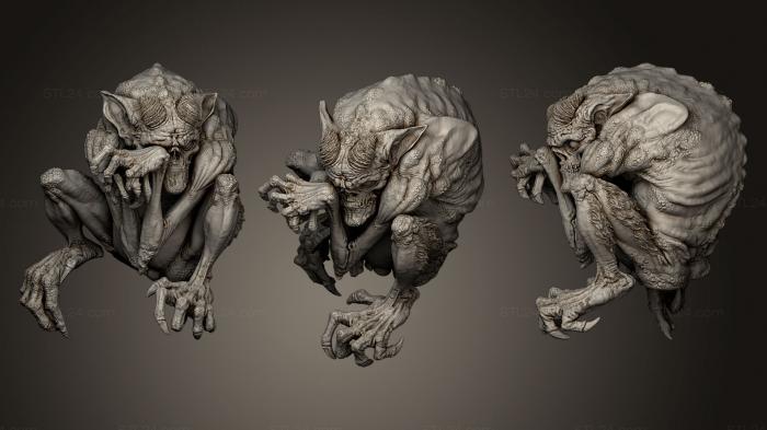 Figurines heroes, monsters and demons (Demon, STKM_0440) 3D models for cnc